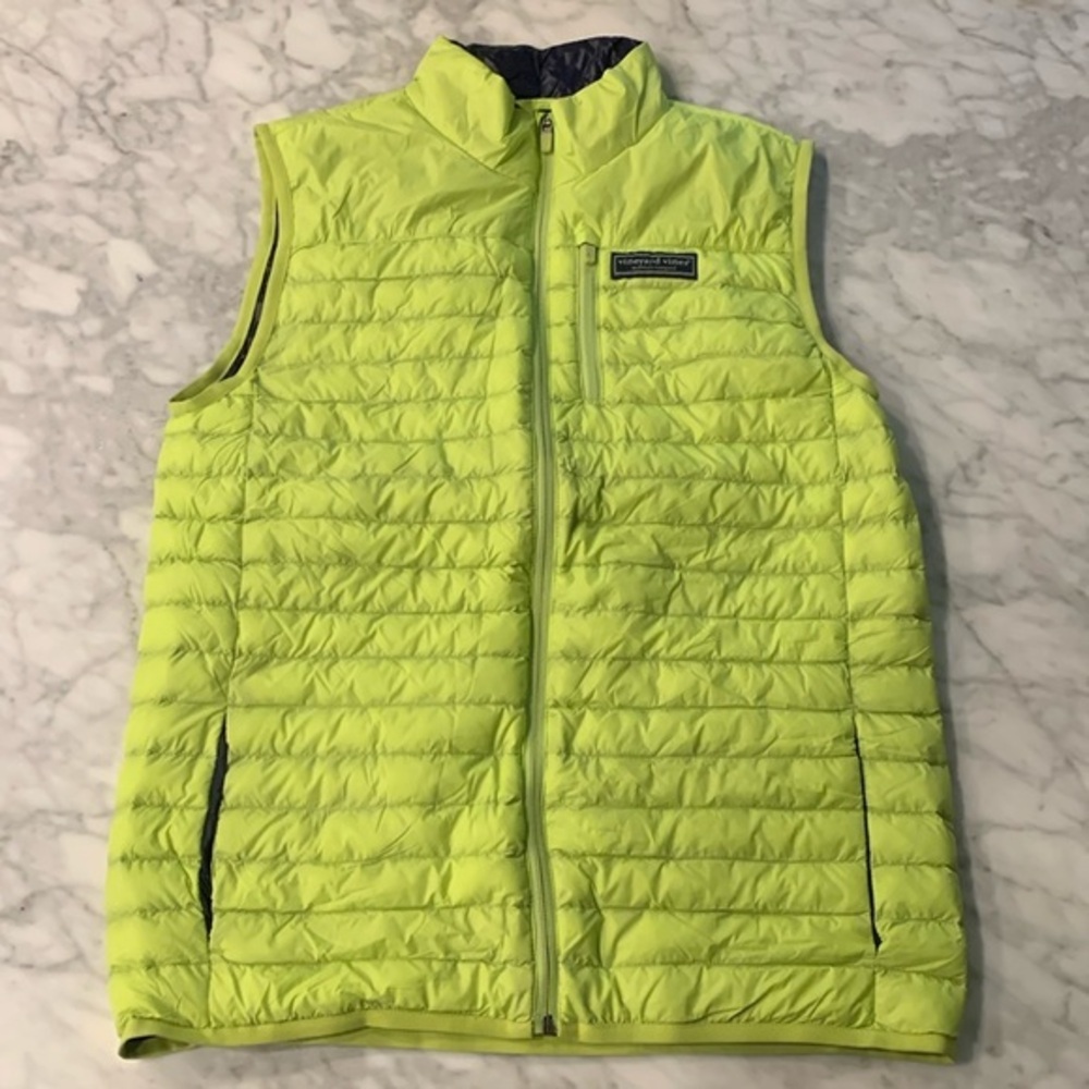 Vineyard Vines Boys XL Packable vest, wild lime